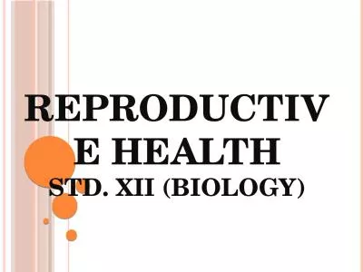 Reproductive  Health Std. XII (Biology)