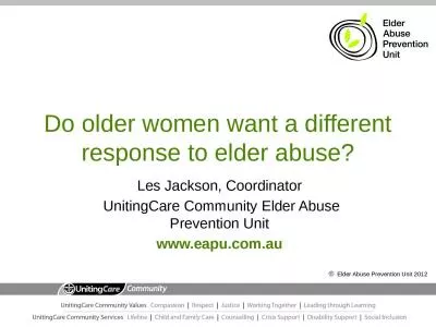 Do older women want a different response to elder abuse?