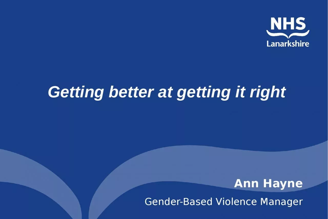 PPT-Ann Hayne Gender-Based Violence Manager