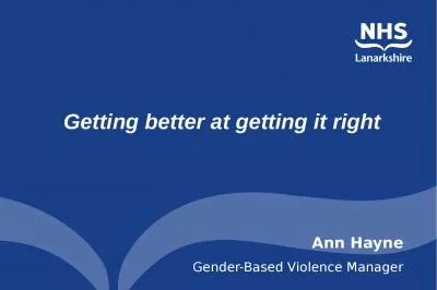 Ann Hayne Gender-Based Violence Manager