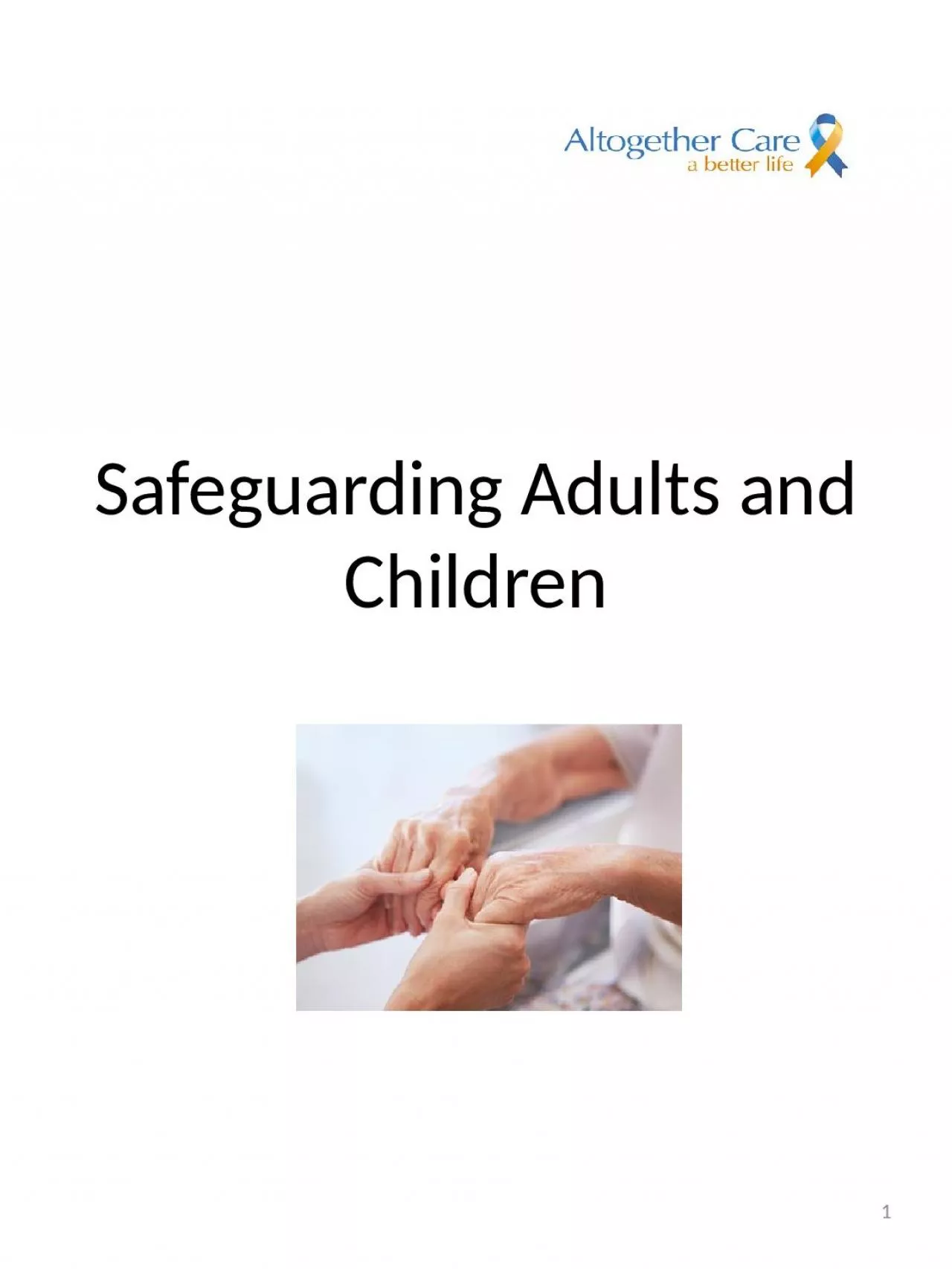 PPT-Safeguarding Adults and Children