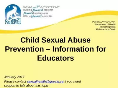 Child Sexual Abuse Prevention – Information for Educators