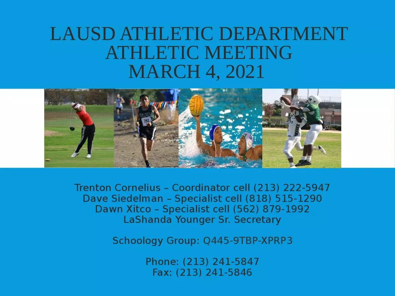 PPT-LAUSD ATHLETIC DEPARTMENT