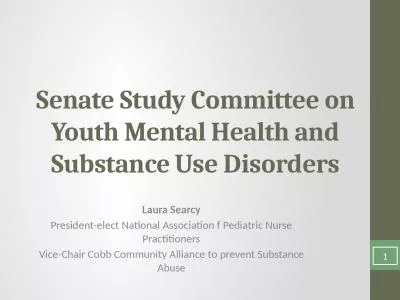 Senate Study Committee on Youth Mental Health and Substance Use
