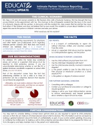 Training  UPDATE Intimate Partner Violence Reporting