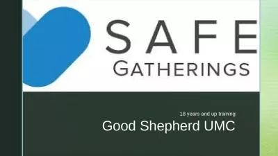 Good Shepherd UMC 18 years and up training