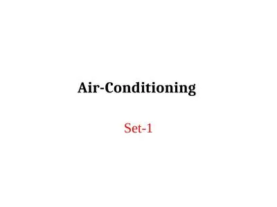 Air-Conditioning  Set-1 Introduction