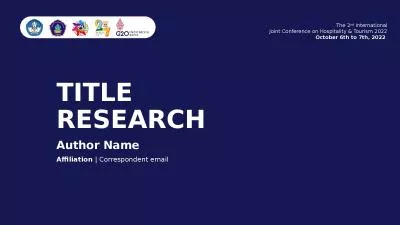 TITLE RESEARCH Affiliation