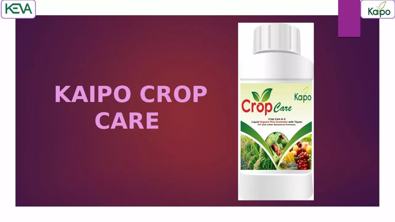 KAIPO CROP CARE  Agriculture and India