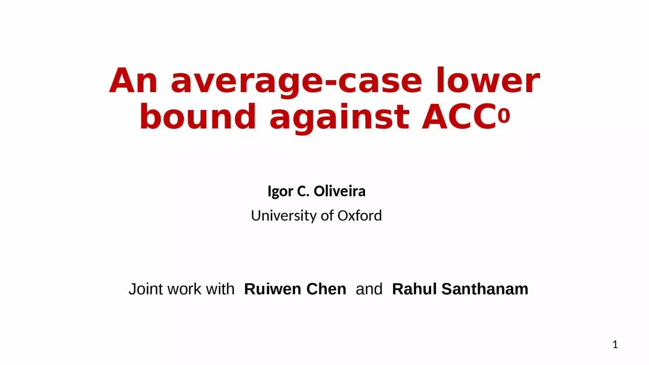 PPT-An average-case lower bound against ACC