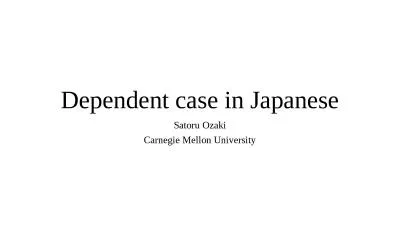 Dependent case in Japanese