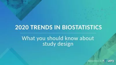 2020 Trends In Biostatistics