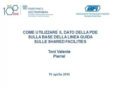 COME UTILIZZARE IL DATO DELLA PDE