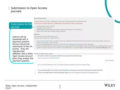 Submission to Open Access Journals