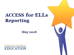 ACCESS  for ELLs Reporting