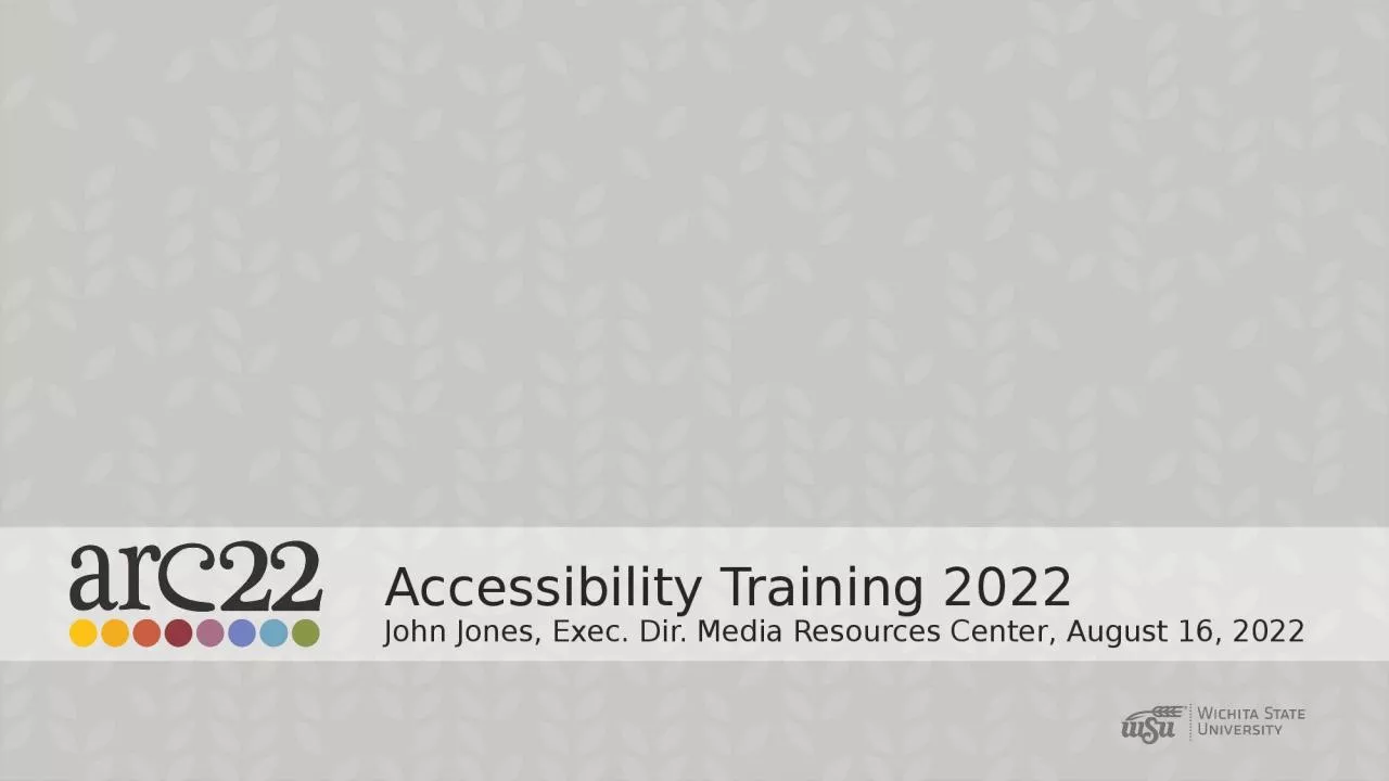 PPT-Accessibility Training 2022