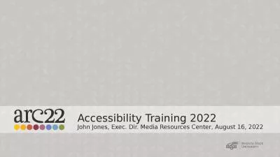 Accessibility Training 2022