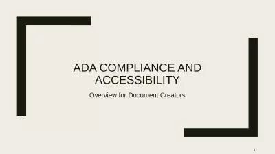ADA Compliance and accessibility