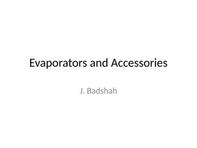 Evaporators and Accessories