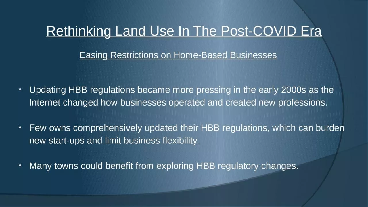 PPT-Rethinking Land Use In The Post-COVID Era