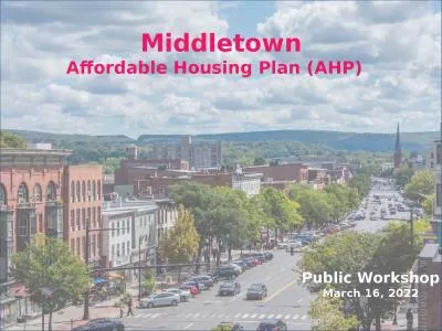 Middletown Affordable Housing Plan (AHP)