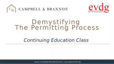 Demystifying  The Permitting Process