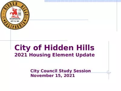 City of Hidden Hills 2021