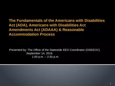 The Fundamentals of the Americans with Disabilities Act (ADA), Americans