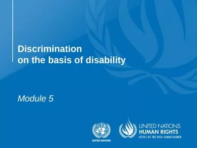 Discrimination on  the basis of disability