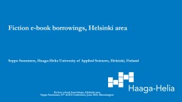 Fiction e-book borrowings, Helsinki area