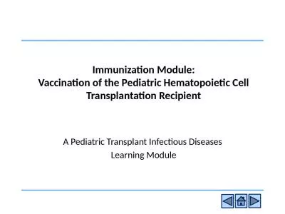 Immunization Module: Vaccination of the Pediatric