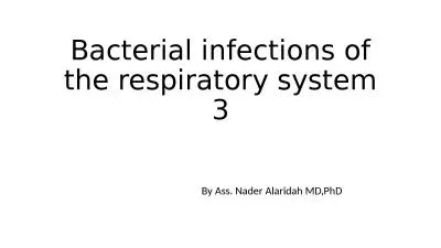 Bacterial infections of the respiratory system 3