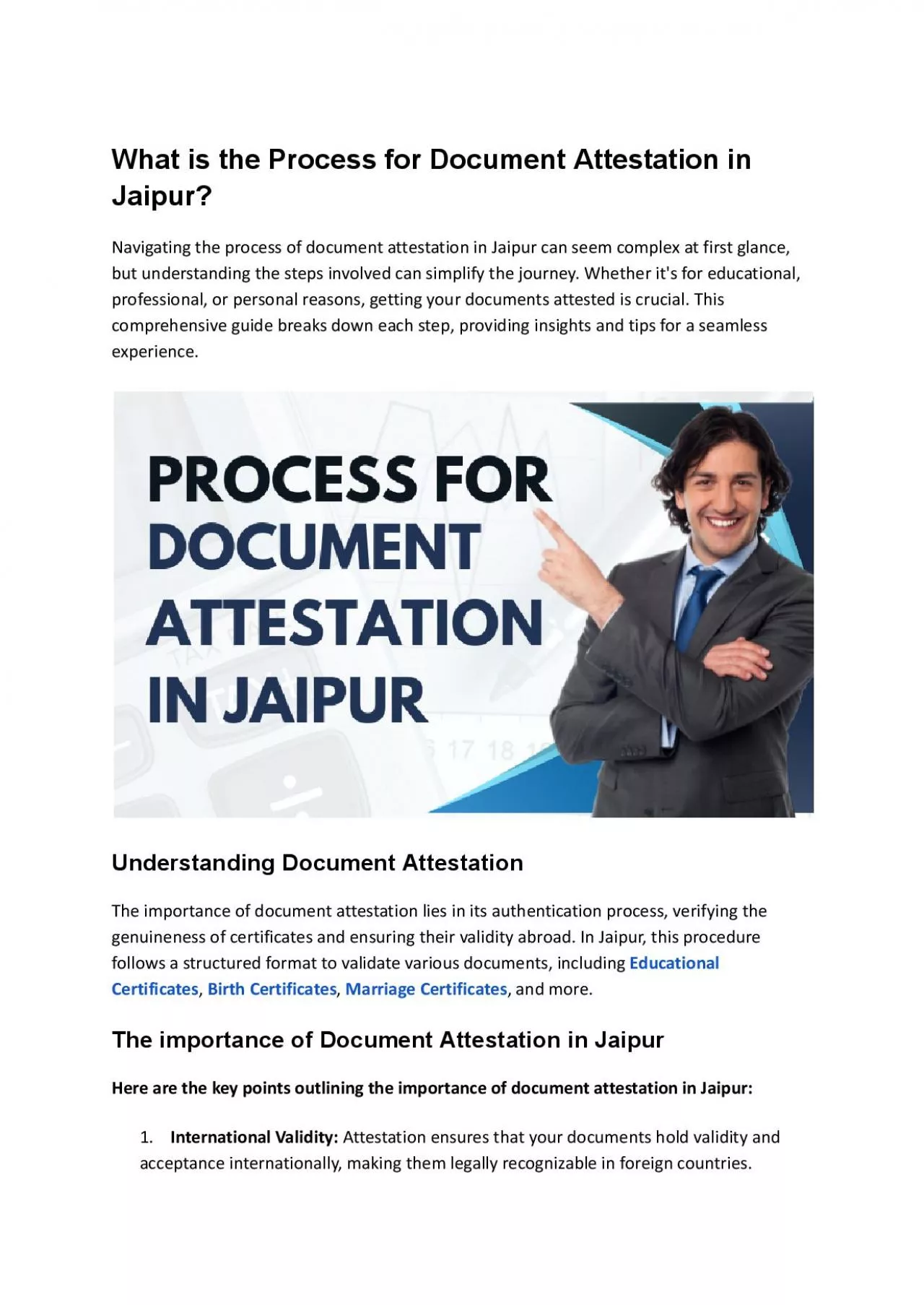 Process for Document Attestation in Jaipur