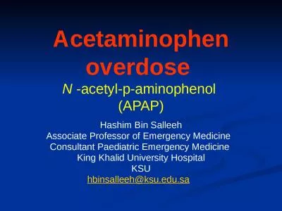 Acetaminophen overdose