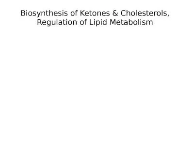 Biosynthesis of  Ketones