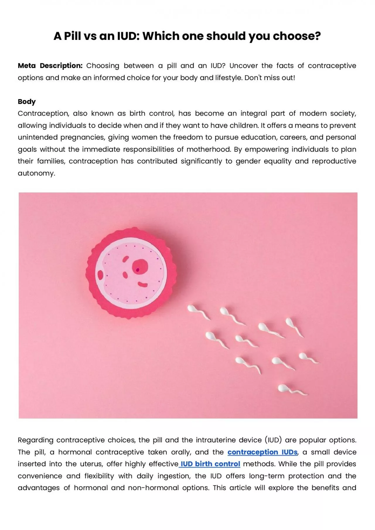 PDF-A Pill vs an IUD: Which one should you choose?