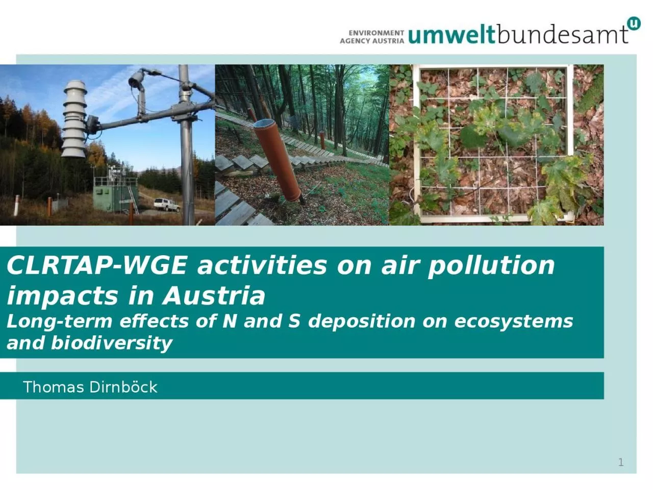 PPT-CLRTAP-WGE activities on air pollution impacts in