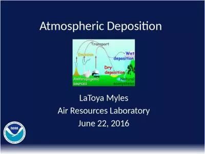 Atmospheric Deposition LaToya Myles