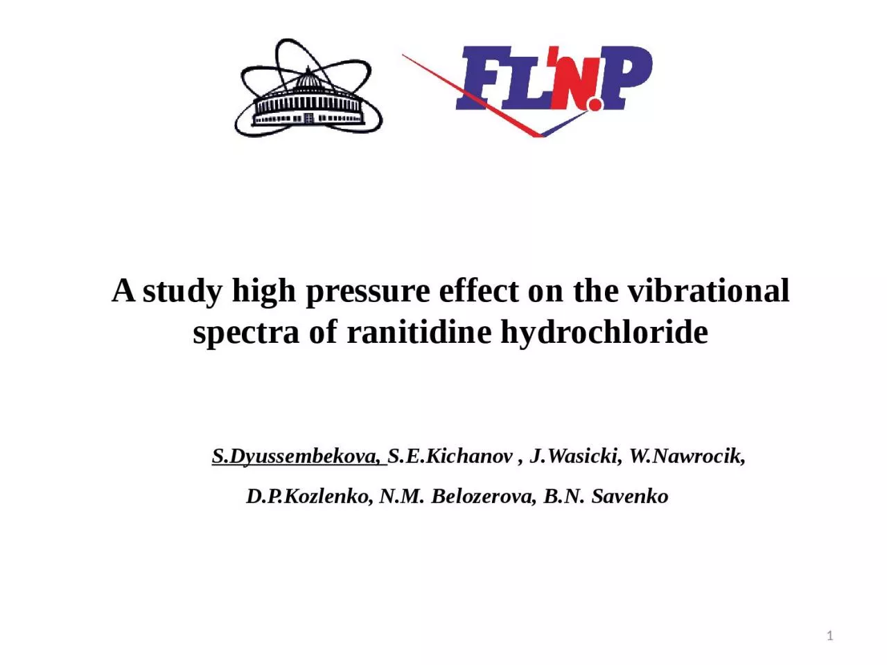 PPT-A study high pressure effect on the vibrational spectra of ranitidine hydrochloride