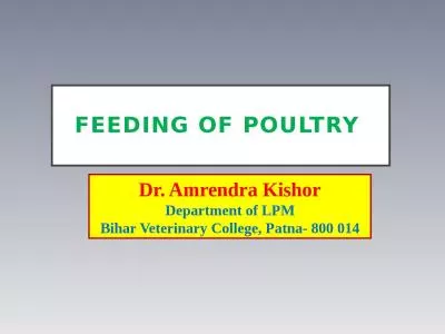 Dr.  Amrendra   Kishor Department of LPM