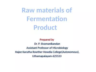 Raw materials of