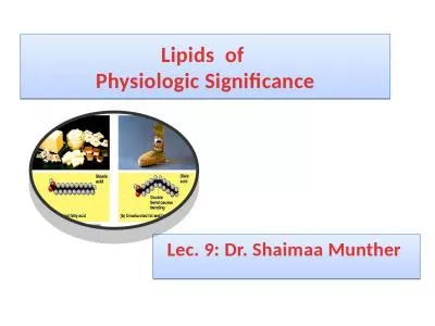 Lipids    of  Physiologic Significance