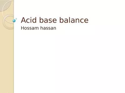 Acid base balance Hossam