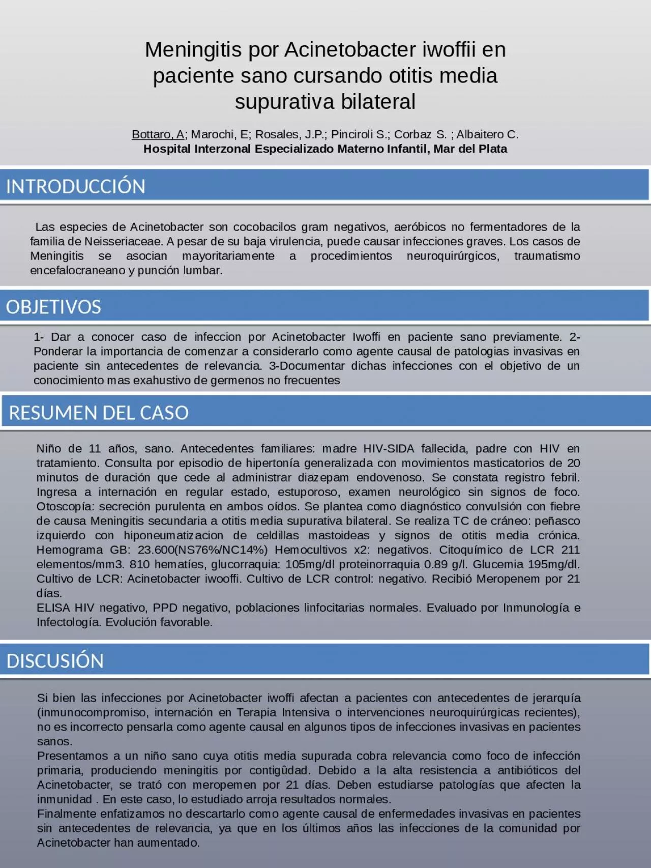 PPT-Meningitis por Acinetobacter