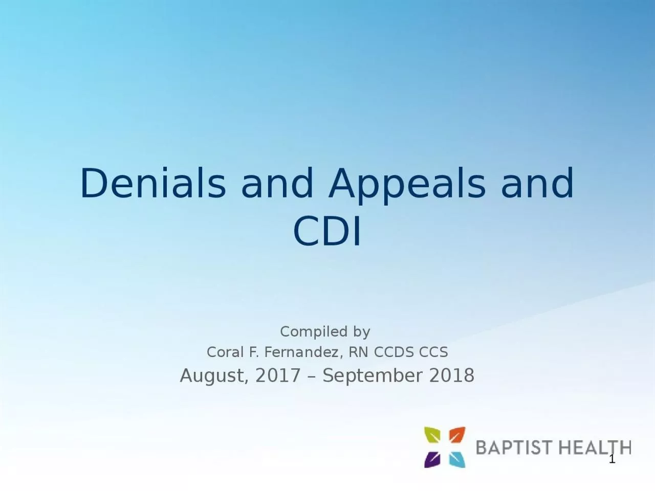 PPT-Denials and Appeals and CDI