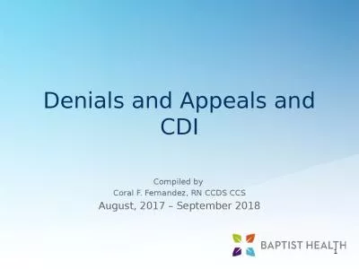 Denials and Appeals and CDI