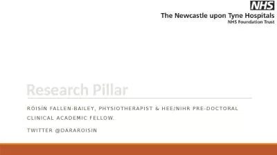 Róisín  Fallen-Bailey, Physiotherapist & HEE/NIHR Pre-doctoral clinical academic fellow.