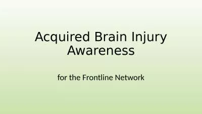 Acquired Brain Injury Awareness