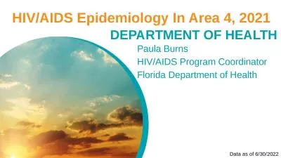 HIV/AIDS Epidemiology In Area 4, 2021
