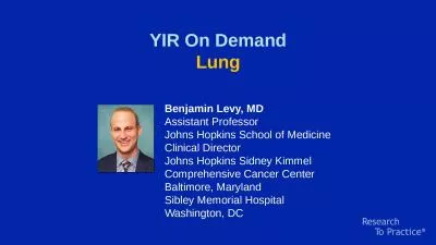 YIR On  Demand Lung Benjamin Levy, MD 